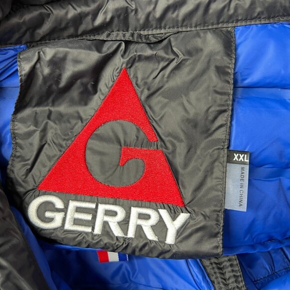Gerry Puffer Jacket Mens XXL Lightweight Packable Hiking Down Filled Black - Picture 3 of 7